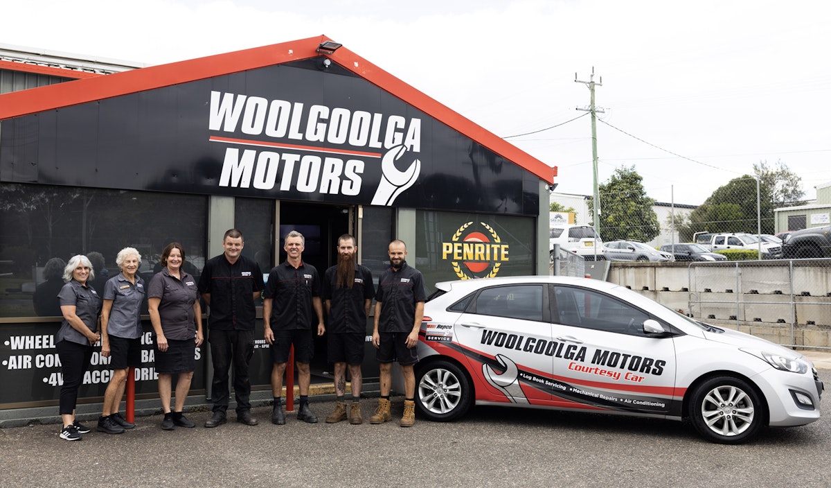 Woolgoolga Motors Car Service Crew and Loan Car